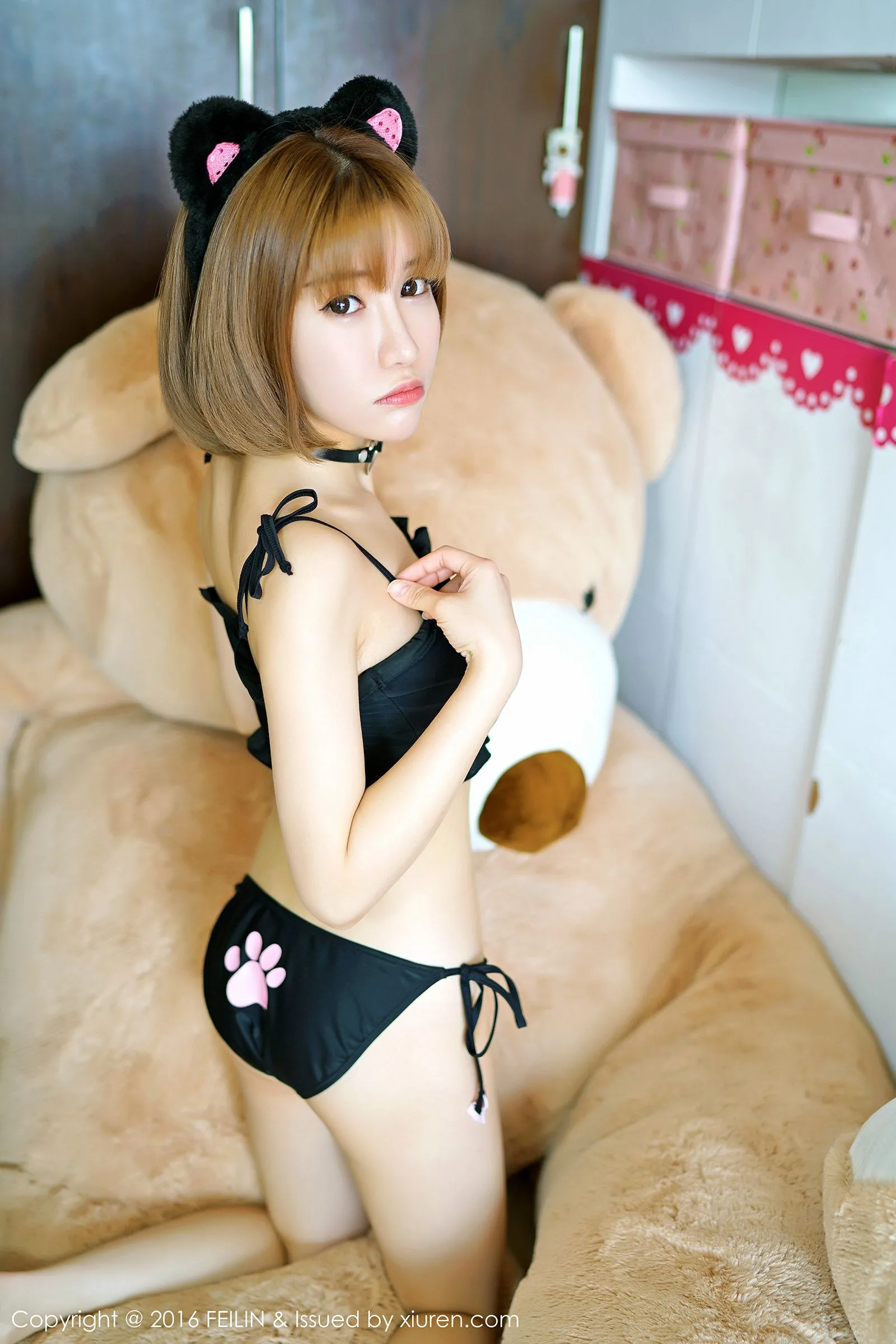 [FEILIN嗲囡囡] Vol.034 K8 Kiêu ngạo và dễ thương - Catwoman gợi cảm COS - 15